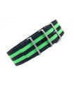 NATO watch strap Black/Green