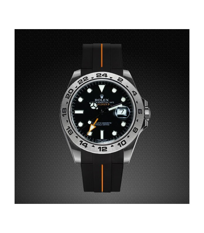 black and orange rolex