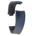 R-Strap - Alligator strap for Rolex - Navy blue with red stitching