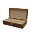 Clipperton 10 watch box in brown wood