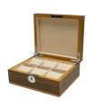 Clipperton 6 watch box in brown wood