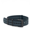 Premium NATO watch strap PVD buckle - Black/Grey