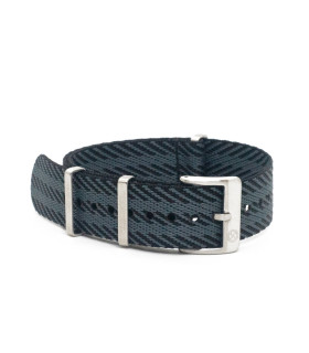 Premium nato strap  - Black/Grey