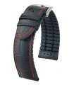 George Hirsch Watch Strap Black/ Red