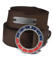 Speedometer Official Brown Leather Belt