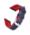 KronoKeeper Jules Rubber Strap - Red/Navy Blue