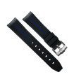 Rubber B strap M106 Black/Blue with buckle