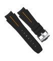 Rubber B strap M107 Black/Orange with buckle