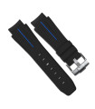 Rubber B strap M107 Black/Blue with buckle