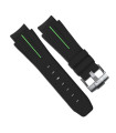 Rubber B strap M107 Black /Green with buckle