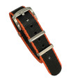 Seat Belt NATO watch strap - Black/Orange