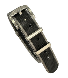 Seat Belt NATO watch strap - Grey/Black