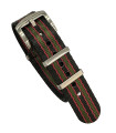 Seat Belt NATO watch strap - Bond Black/Red/Khaki