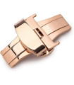 Double folding clasps for leather straps , rose gold plated