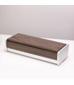 Aubliq 6 watch box in aluminium and walnut veneer