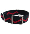 NATO watch strap Blue/Red zig zag