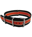 NATO watch strap Black/orange/White