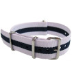 NATO watch strap White/Blue