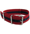 NATO watch strap Red/Navy Blue