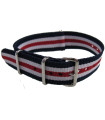 NATO watch strap Blue/White/Red