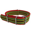 NATO watch strap Red/Green/Yellow/Black