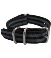 NATO ZULU Extreme watch strap Black/Grey