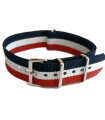 NATO watch strap Blue/White/Red