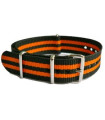 NATO watch strap Black/orange