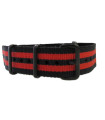 NATO watch strap Black/Red PVD