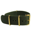 NATO watch strap Khaki Gold