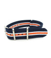 NATO watch strap Blue/White/Orange