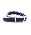 NATO watch strap White/Red/Blue