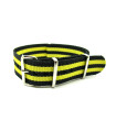 NATO watch strap Black/Yellow