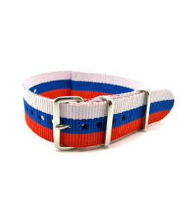 NATO strap White/Blue/Red