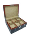 KronoKeeper watch box in blue lacquered oak wood for 6 watches