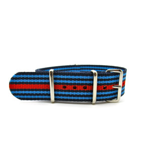 NATO strap Navy /Light Blue/Red "Martini"