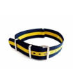 NATO watch strap Blue/Yellow