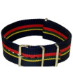 NATO watch strap Blue/Yellow/Green/Red