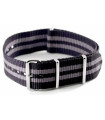 NATO watch strap Black/Grey