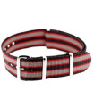 NATO watch strap Black/Red/Grey