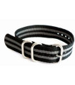 NATO ZULU watch strap Black/Grey