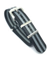 Seat Belt NATO watch strap - Black/Grey