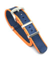 Seat Belt NATO watch strap - Orange/Dark Blue
