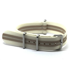 NATO strap White/Brown